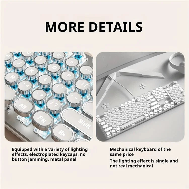 EWEADN TK950 Bluetooth / Wired / 2.4G Wireless Rechargeable Keyboard Computer Mechanical Keyboard