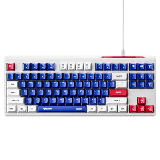 INPHIC K902 87 Keys Mute Keyboard Gaming Keyboard with Colorful Light for Home Office