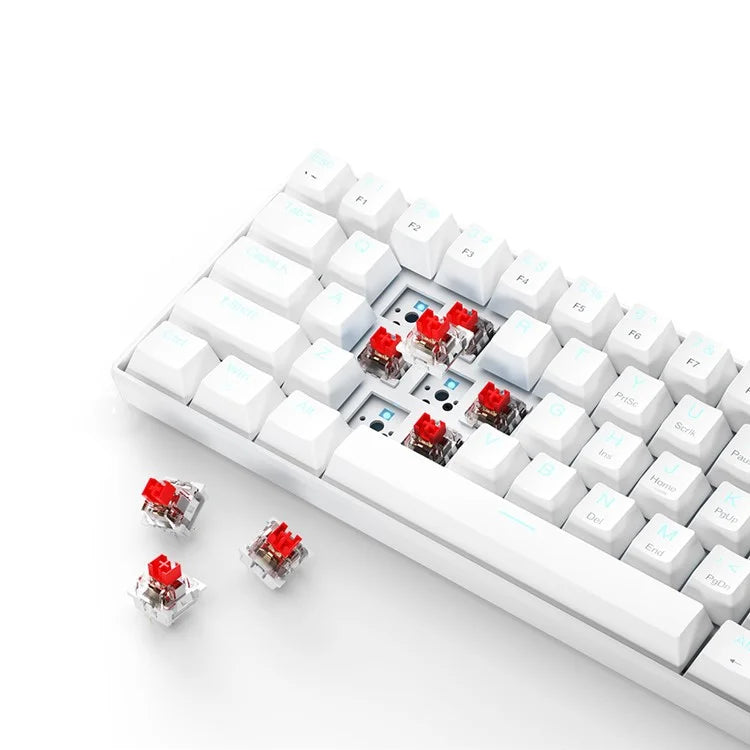 IBLANCOD K61 Mixed Color Keycap Mechanical Blue Backlight Gaming Keyboard for Computer