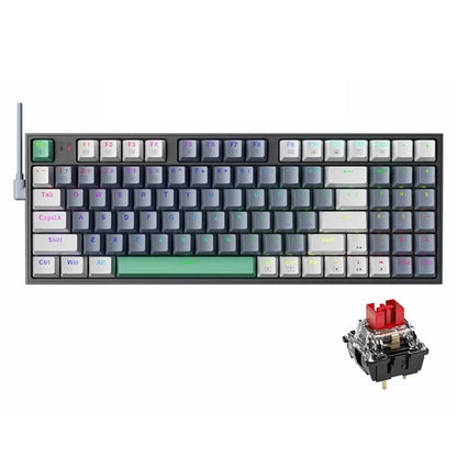 MACHENIKE K500-94 Wired Gaming Keyboard RGB Backlight Mechanical Feel Ergonomic Keyboard