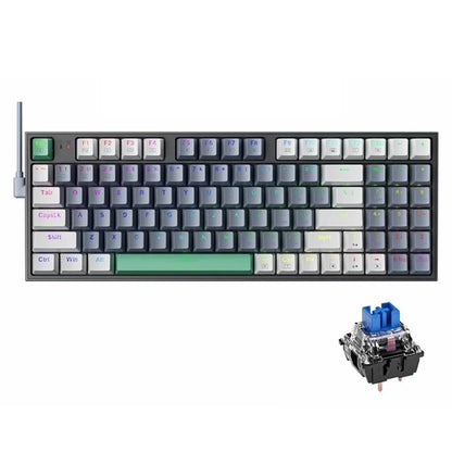 MACHENIKE K500-94 Wired Gaming Keyboard RGB Backlight Mechanical Feel Ergonomic Keyboard
