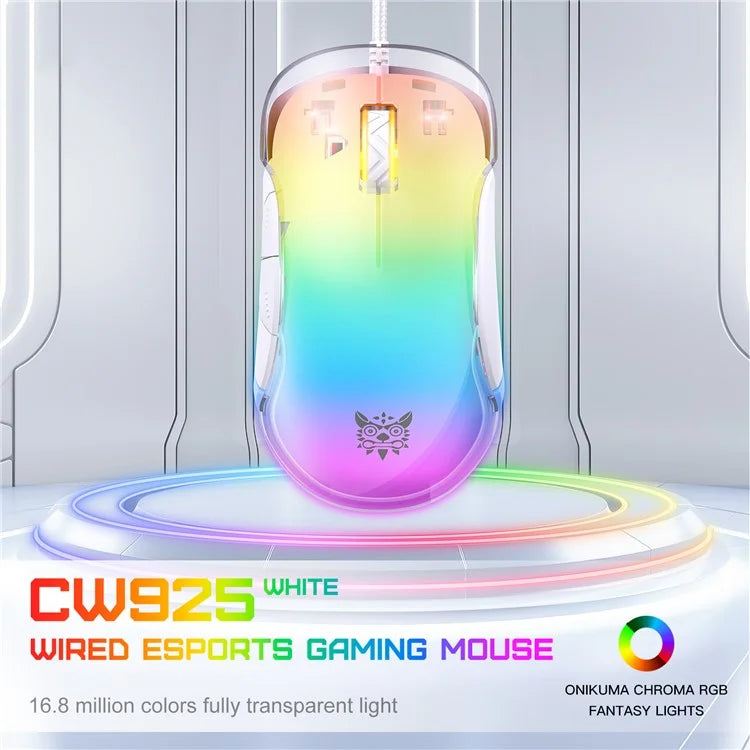 ONIKUMA CW925 USB Wired Gaming Mouse RGB Light Computer Laptop Mice