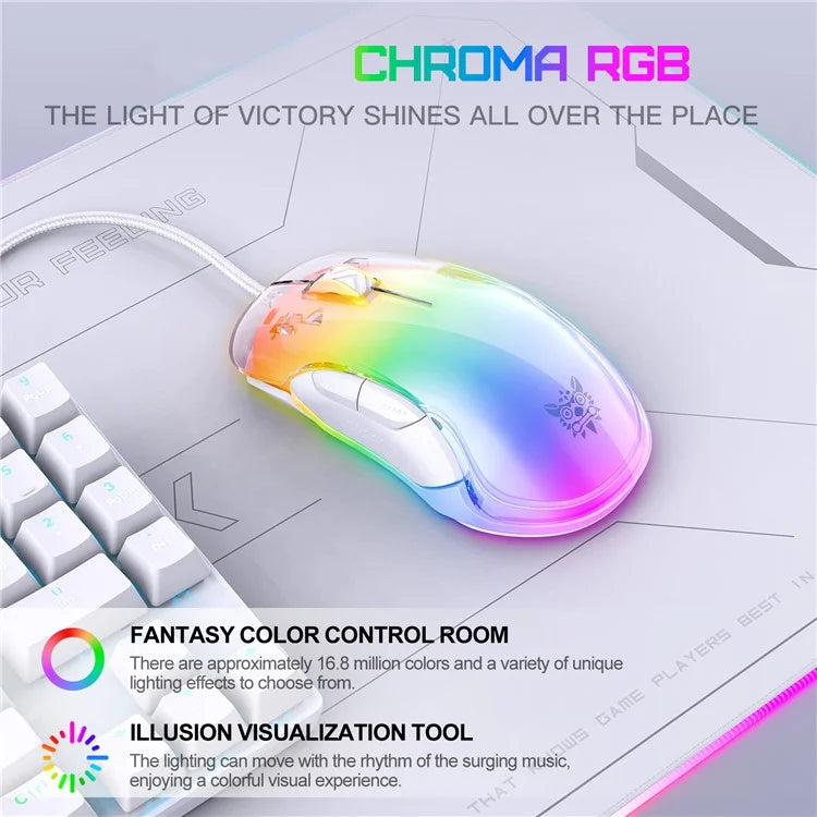ONIKUMA CW925 USB Wired Gaming Mouse RGB Light Computer Laptop Mice