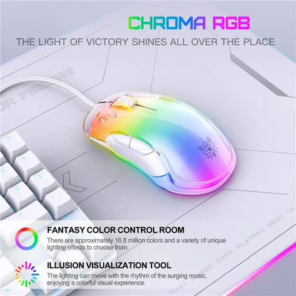 ONIKUMA CW925 USB Wired Gaming Mouse RGB Light Computer Laptop Mice