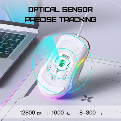 ONIKUMA CW925 USB Wired Gaming Mouse RGB Light Computer Laptop Mice