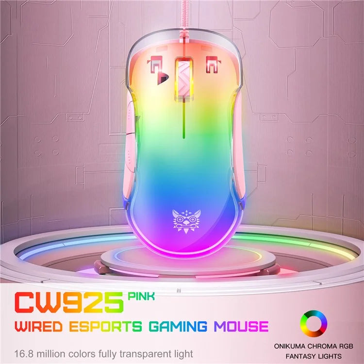 ONIKUMA CW925 USB Wired Gaming Mouse RGB Light Computer Laptop Mice