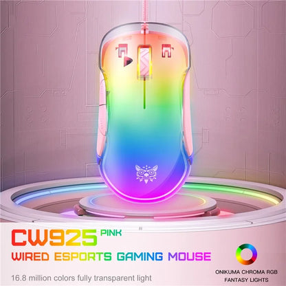 ONIKUMA CW925 USB Wired Gaming Mouse RGB Light Computer Laptop Mice