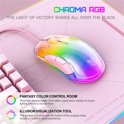 ONIKUMA CW925 USB Wired Gaming Mouse RGB Light Computer Laptop Mice