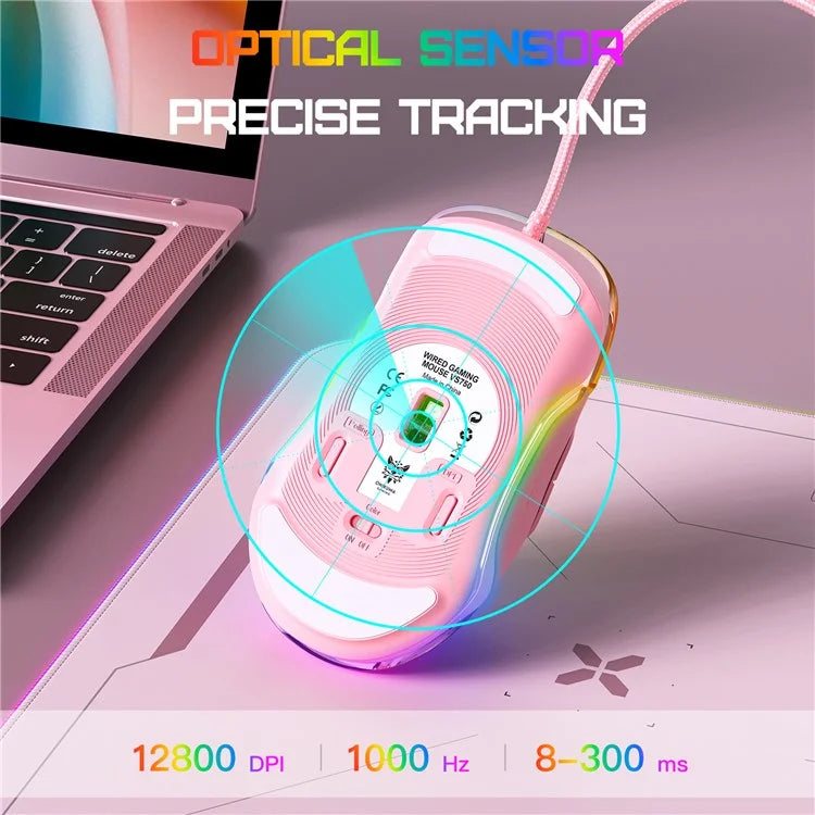 ONIKUMA CW925 USB Wired Gaming Mouse RGB Light Computer Laptop Mice