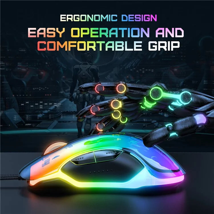 ONIKUMA CW925 USB Wired Gaming Mouse RGB Light Computer Laptop Mice