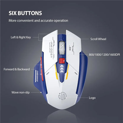 INPHIC F9 Mecha Version Rechargeable 2.4G Wireless Gaming Working Mouse Computer Laptop Mice