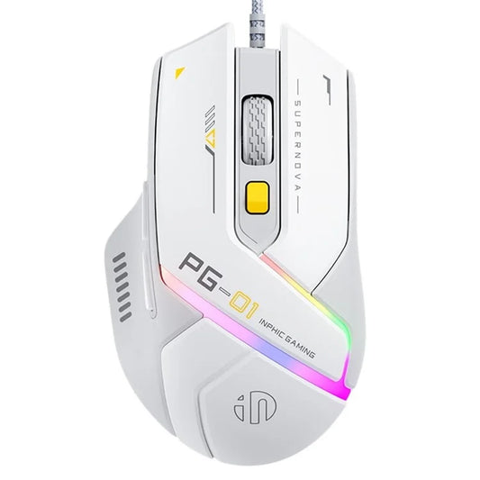 INPHIC PG1 USB Wired E-Sports Gaming Mouse RGB Light Computer Laptop Mice