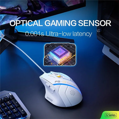 INPHIC PG1 USB Wired E-Sports Gaming Mouse RGB Light Computer Laptop Mice