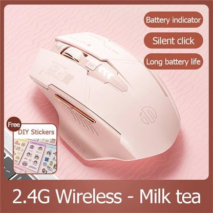INPHIC F8 Rechargeable 2.4G Wireless Gaming Working Girls Mouse Computer Laptop Mute Mice