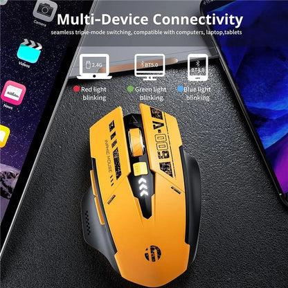 INPHIC A9 Bluetooth + 2.4G Wireless Three-Mode Mouse 5 DPI Ergonomic Gaming Mice