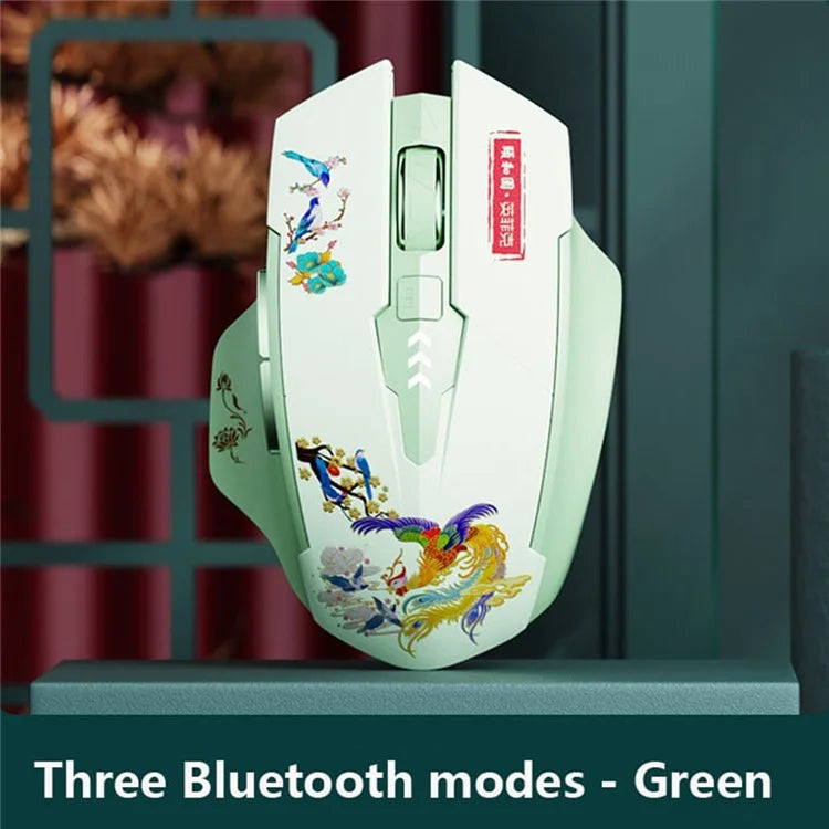 INPHIC A10 Summer Palace Style Bluetooth 4.0 / Bluetooth 5.0 / 2.4G Wireless Mouse Home Office Mute Mice