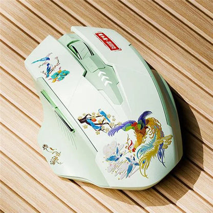 INPHIC A10 Summer Palace Style Bluetooth 4.0 / Bluetooth 5.0 / 2.4G Wireless Mouse Home Office Mute Mice