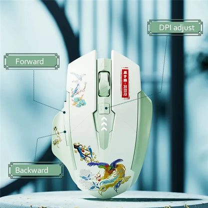 INPHIC A10 Summer Palace Style Bluetooth 4.0 / Bluetooth 5.0 / 2.4G Wireless Mouse Home Office Mute Mice