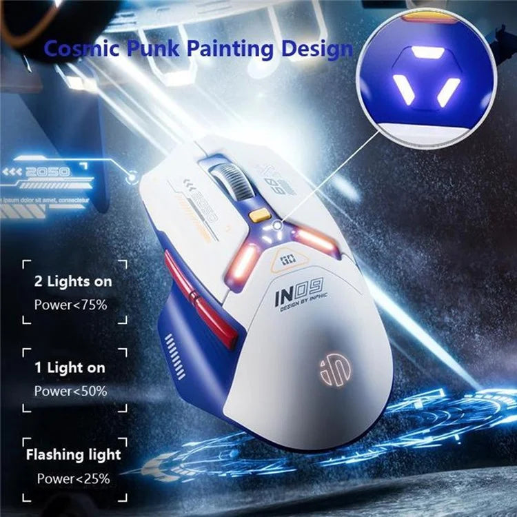 INPHIC IN9 Wired / Bluetooth 5.0 / 2.4G Wireless Mouse Gaming Office Home Computer Laptop Mice
