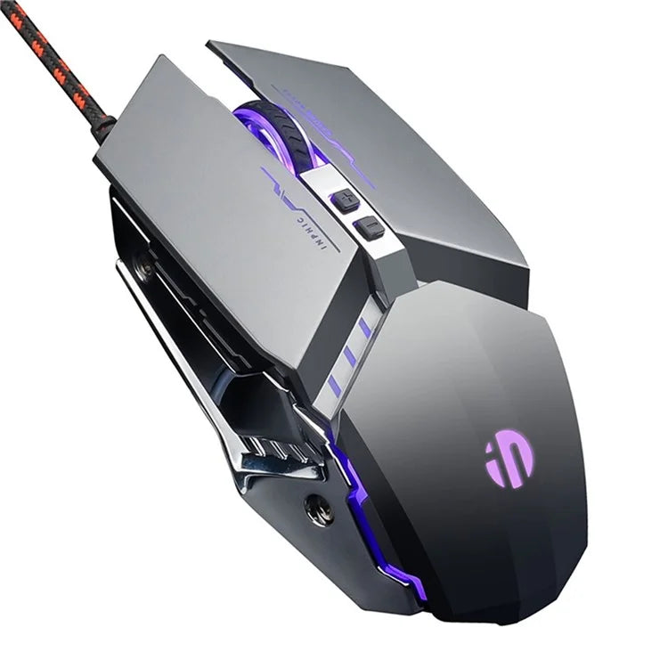 INPHIC PW2 USB Wired Gaming Mouse Colorful Light Macro Programming Computer Laptop Mice