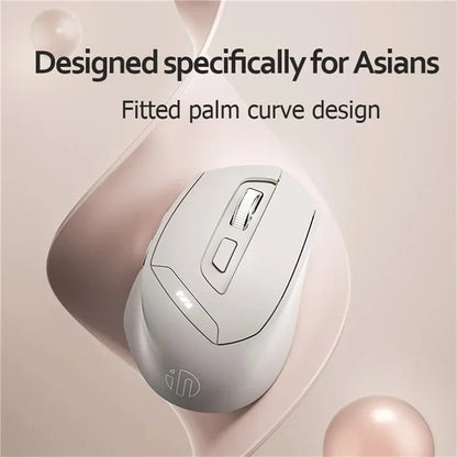 INPHIC DR6 Bluetooth 4.0 / Bluetooth 5.0 / 2.4G Wireless Mouse Home Office Computer Laptop Mute Mice
