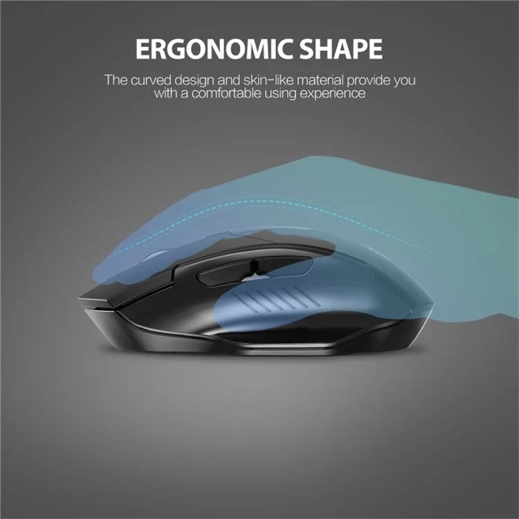 INPHIC F1 Wireless Mouse 1600DPI 6 Keys Type-C Rechargeable Mute Gaming Mouse for Home Office