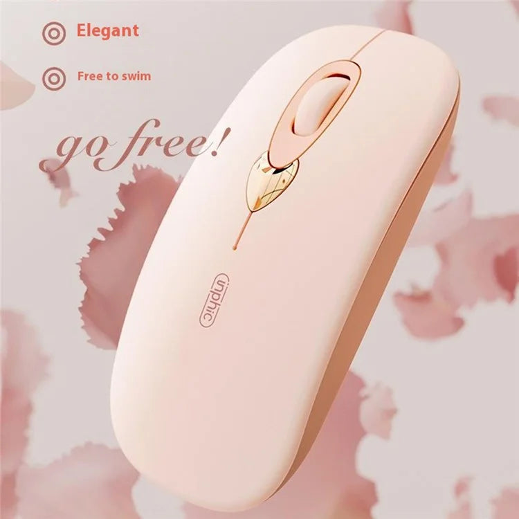 INPHIC Q8 Wireless Bluetooth Mouse for Women 1600DPI Rechargeable Mute Mouse for Laptop PC