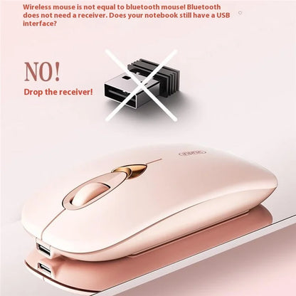 INPHIC Q8 Wireless Bluetooth Mouse for Women 1600DPI Rechargeable Mute Mouse for Laptop PC