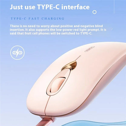 INPHIC Q8 Wireless Bluetooth Mouse for Women 1600DPI Rechargeable Mute Mouse for Laptop PC