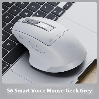INPHIC S6 AI Smart Voice Mouse Wireless Bluetooth Mouse 2400DPI Support Voice Controlled Typing