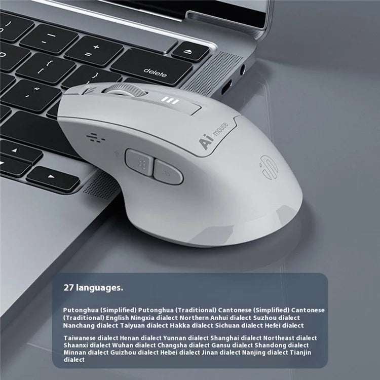 INPHIC S6 AI Smart Voice Mouse Wireless Bluetooth Mouse 2400DPI Support Voice Controlled Typing