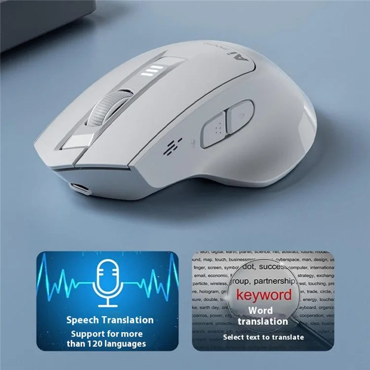 INPHIC S6 AI Smart Voice Mouse Wireless Bluetooth Mouse 2400DPI Support Voice Controlled Typing