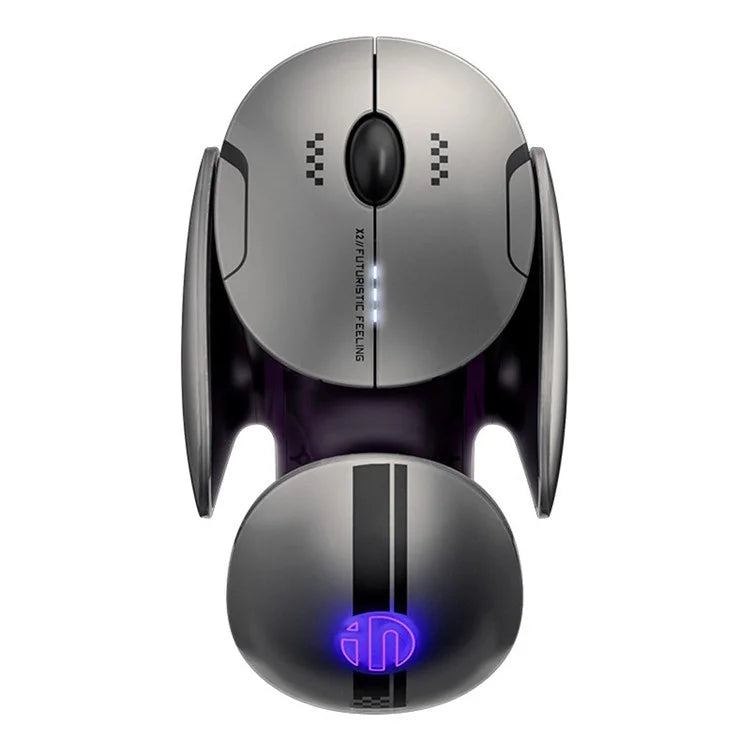 INPHIC X2 3 Modes Mouse Wireless Bluetooth 4.0  /  5.0 Mouse 2400DPI Rechargeable Mice with Light for Laptop