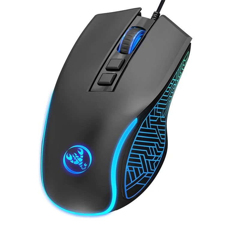 HXSJ X100 USB Wired Gaming Mouse 3600DPI Colorful Light Computer Laptop Mice