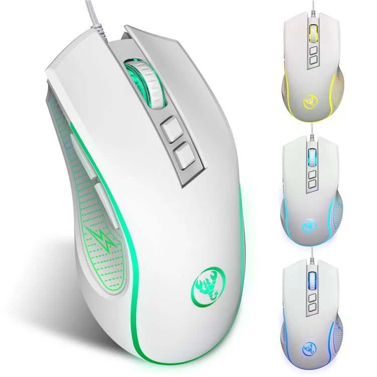 HXSJ X100 USB Wired Gaming Mouse 3600DPI Colorful Light Computer Laptop Mice
