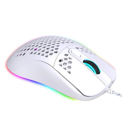 X600 RGB USB Wired Mouse Programmable Mice PC Gamer Mouse with Honeycomb Shell
