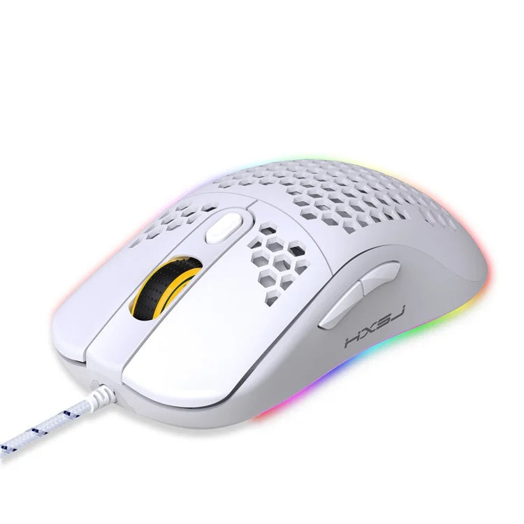 X600 RGB USB Wired Mouse Programmable Mice PC Gamer Mouse with Honeycomb Shell