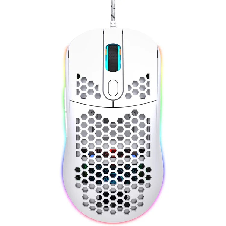 X600 RGB USB Wired Mouse Programmable Mice PC Gamer Mouse with Honeycomb Shell