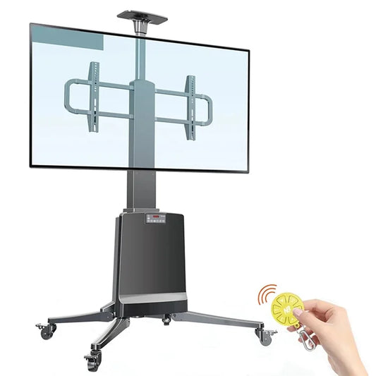 NORTH BAYOU TW85 Remote Control Electric Lift TV Trolley Mount for 55-85 Inch LED LCD TVs