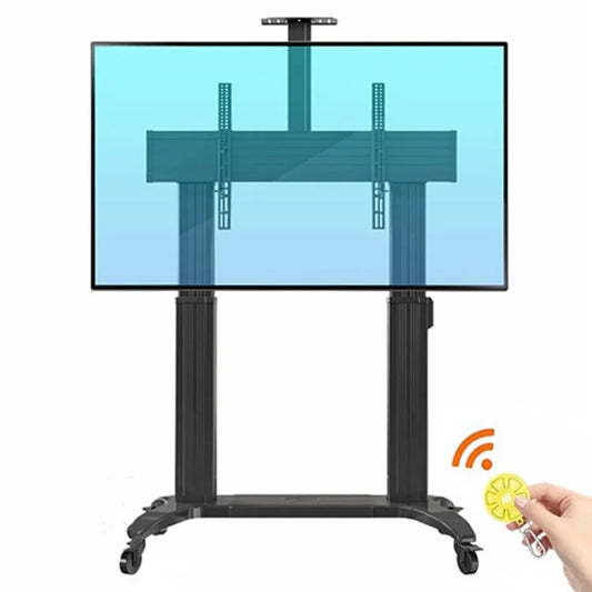 NORTH BAYOU TW100 Motorized Lift Screen Heavy Duty TV Mount Cart Fits Most 60-100 Inch Flat Panel LED LCD TV
