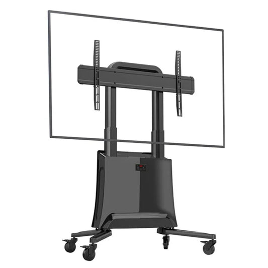 NORTH BAYOU G100 75-120 inch TV Electric Mobile Cart Remote Control TV Lift Floor Stand