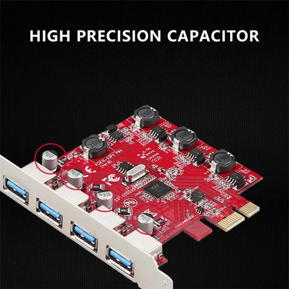 TXB006 PCI-E to 4 X USB 3.0 Adapter Card Desktop Computer Internal PCI Express Expansion Card