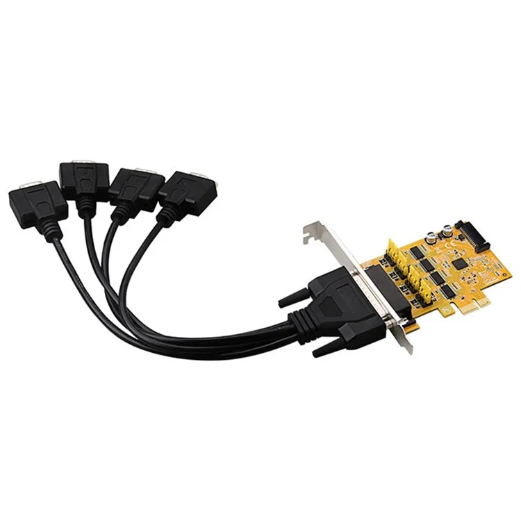 TXB182 RS232 Serial Port SATA Powered 9-Pin Adapter Card PCI-E Connection Cable