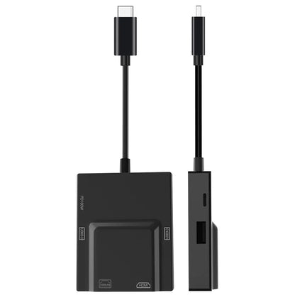 NK-3057HDMI USB-C Hub Adapter to 2xUSB 3.0+HD+Type-C+RJ45 Converter for Laptop