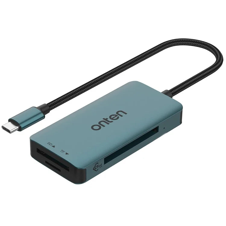 ONTEN C15 Type-C Card Reader Data Reading Converter Plug and Play for SD+Cfast+TF Cards