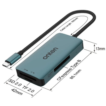 ONTEN C11 Type-C Card Reader Data Reading for SD+Cfepress Type-B+TF Cards