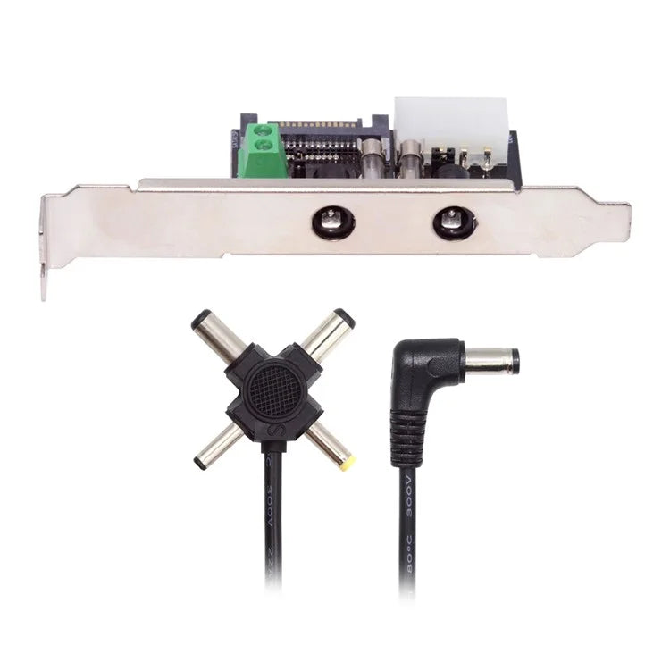 PW-030 Dual DC5.5mm 12V / 5V Output Power System Intelligent Control Management System Power Card with PCI-E Bracket