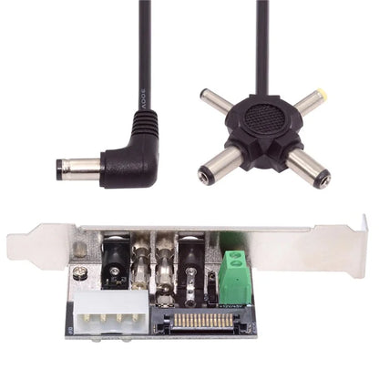 PW-030 Dual DC5.5mm 12V / 5V Output Power System Intelligent Control Management System Power Card with PCI-E Bracket