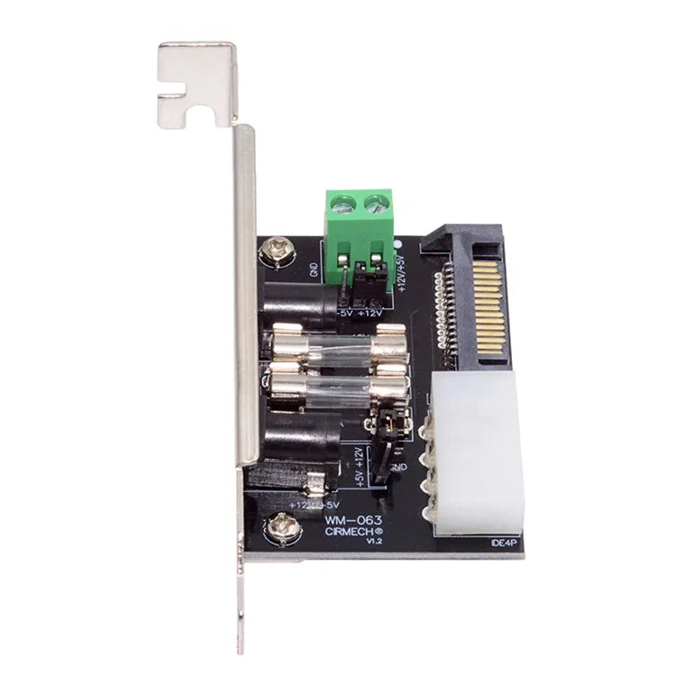 PW-030 Dual DC5.5mm 12V / 5V Output Power System Intelligent Control Management System Power Card with PCI-E Bracket