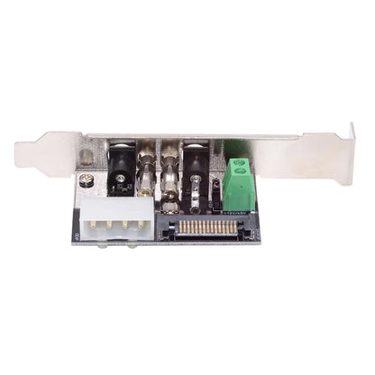PW-030 Dual DC5.5mm 12V / 5V Output Power System Intelligent Control Management System Power Card with PCI-E Bracket